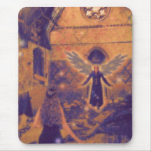 Visitante angélico mousepads