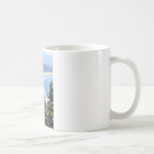 Vista alta da costa de Oregon Caneca