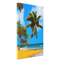 Vista do impressão esticado praia das canvas impressão de canvas esticadas