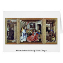 Vista geral de Merode do altar por Robert Campin Cartao