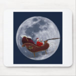 Vôo do trenó do papai noel pela lua mousepads
