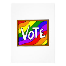 Vote o arco-íris convite