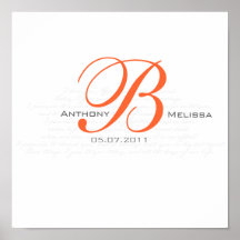 Voto do Poster-Casamento do monograma