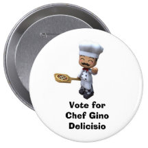 Voto para o pino de Gino do cozinheiro chefe Botons