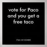 voto para Paco Poster