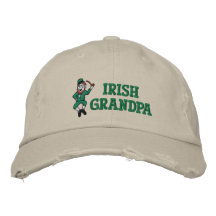 Vovô irlandês chapéu bordado bonés