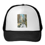Wall Street, olhando ocidental. New York. Boné