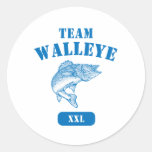 Walleye da equipe adesivos em formato redondos