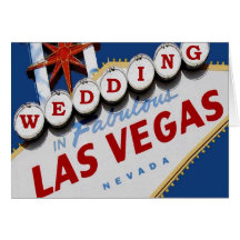 WEDDING no cartão de Las Vegas