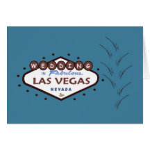 WEDDING no cartão de Las Vegas