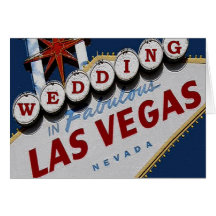 WEDDING no cartão de Las Vegas