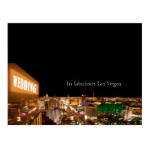 WEDDING no cartão fabuloso da tira de Las Vegas Cartão Postal