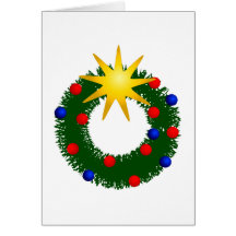 Weihnachtskranz christmas wreath cartões