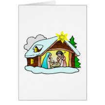 Weihnachtskrippe christmas crib cartão