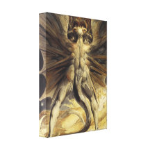 William Blake - o grande dragão vermelho e a mulhe Impressão De Canvas Envolvida