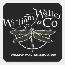 William Walter e etiqueta da libélula do Co. Adesivo