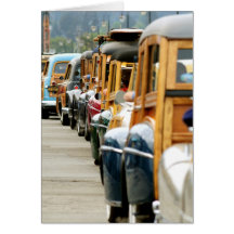 Woodies alinhou para ir cartao