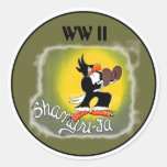 WW II - NARIZ ART. ADESIVOS EM FORMATO REDONDOS