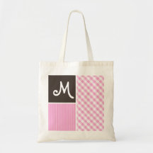 Xadrez cor-de-rosa; Checkered Bolsa De Lona