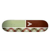Xadrez do verde marrom & prudente skate boards