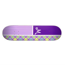 Xadrez roxa & amarela skate