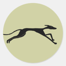 XX- design da competência de galgo Adesivo Em Formato Redondo