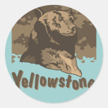 Yellowstone Adesivo Redondo