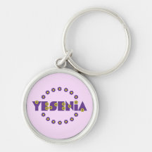 Yesenia no roxo de Flores Chaveiro