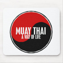 Yin Yang Muay 1 tailandês Mouse Pads