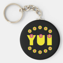 Yui no amarelo de Flores Chaveiros
