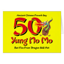 Yung nenhum aniversário do Mo 50th Cartão