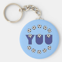 Yuu no azul do futebol chaveiro