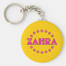 Zahra no rosa de Flores Chaveiro