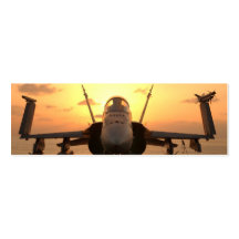 Zangão F-18 no mar a bordo do porta-aviões dos E.U Modelos Cartoes De Visitas