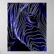 Zebra elétrica poster