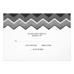 Ziguezague preto e branco que Wedding RSVP Convites Personalizados