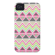 Ziguezagues tribais astecas de Chevron das montanh Capa iPhone 4 Case-Mate