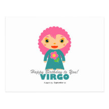 Zodíaco do Virgo para miúdos Cartão Postal