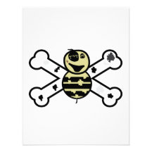 zombee e crossbones da abelha do zombi convites personalizados