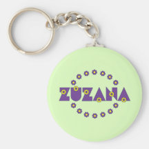 Zuzana no roxo de Flores Chaveiros