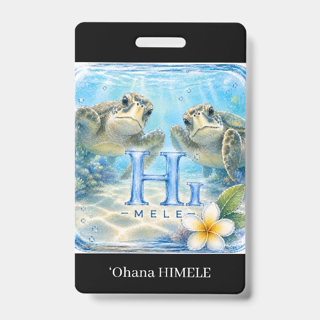 ʻOhana HIMELE Crachá Honu Tartaruga Marinha  (Frente)