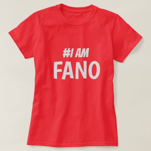 እ ኔ ፋ ኖ ነ ኝ #Eu sou Fano Amhara T-Shirt (Frente do Design)