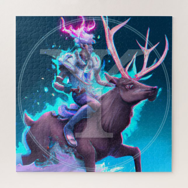 ᛉ Rune Quebra-cabeça | Arte linguística anglo-saxô (Horizontal)