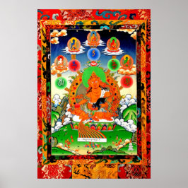 五 佛 黃 神LINEAGE 5 BUDDHA AMARELO JAMBHALA Poster