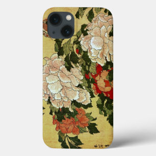 北斎 Hokusai Peonies & Butterflies Fine Art