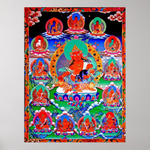 黃 財 神Amarelo Jambhala n retinue Poster