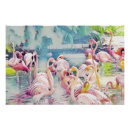 Pesquisar por pintura flamingo artes pósteres Praia