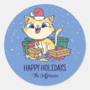 Pesquisar por gato bonito adesivos Feliz natal