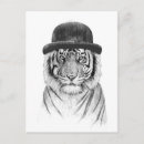 Pesquisar por tigre preto e branco cartoes postais Retrato
