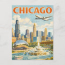 Pesquisar por arte chicago cartoes postais Vintage
